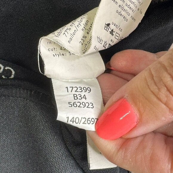 Calvin Klein Animal Print One-Piece Swimsuit Size 4 Shirred Black Gray - Picture 13 of 13